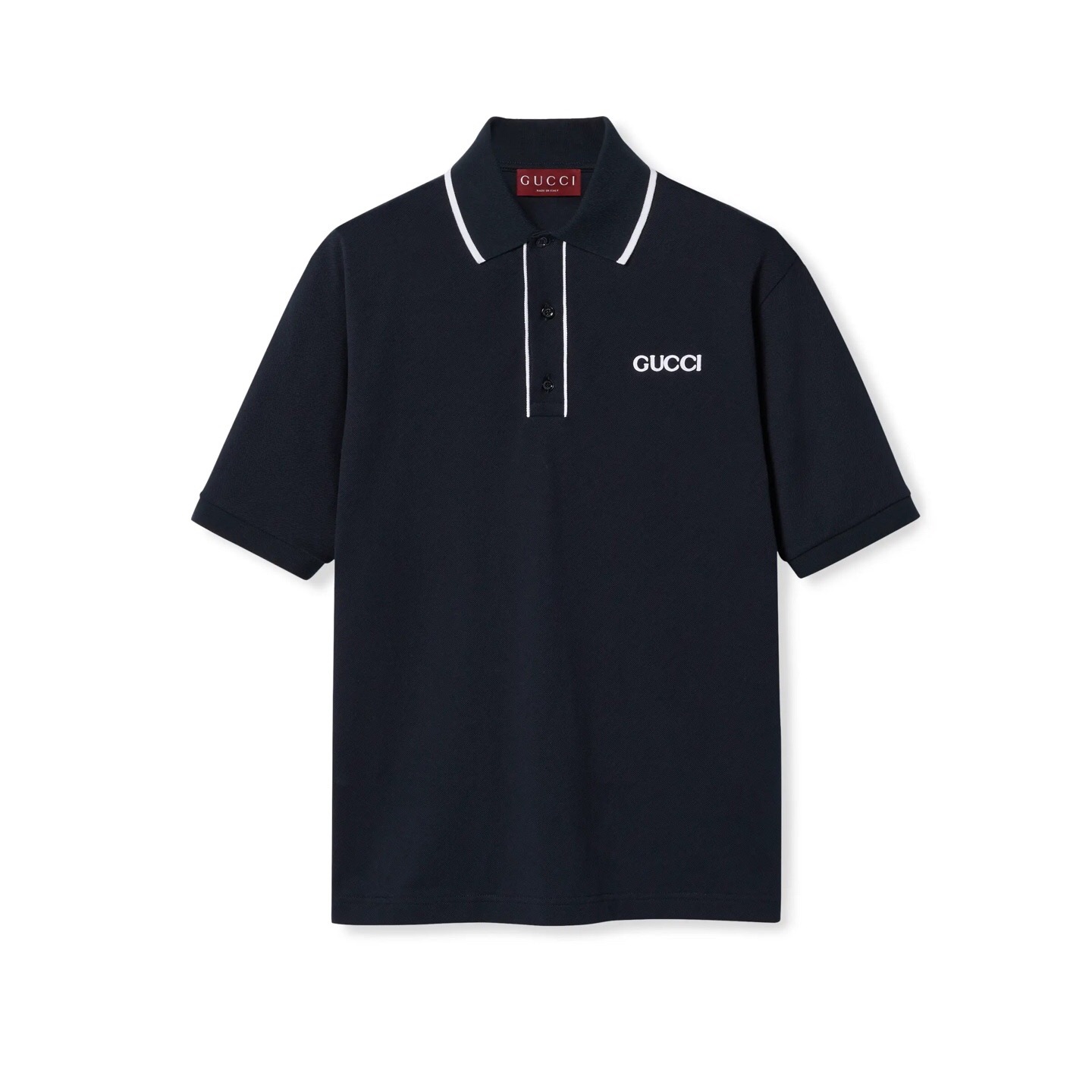 P299 White Trim Polo Shirt - Navy