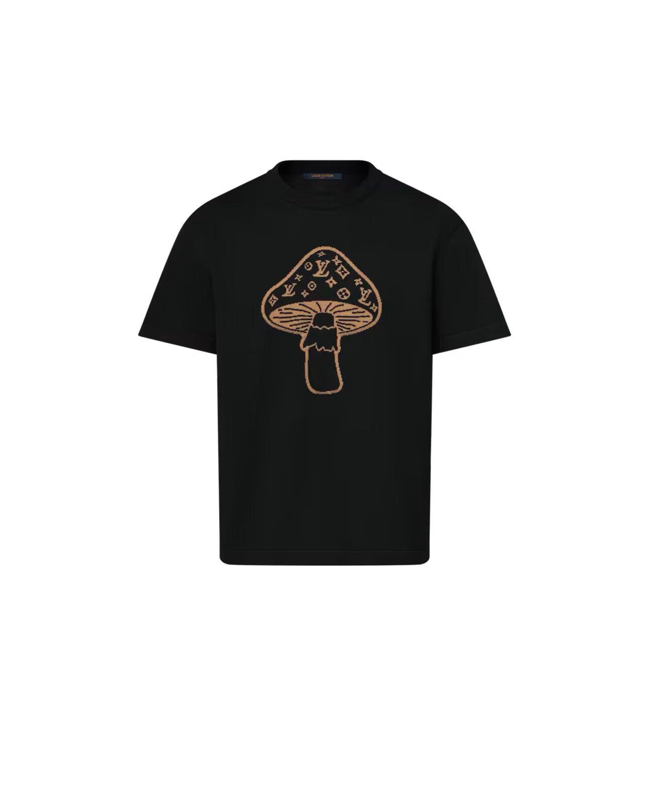P359 Mushroom Knit Short-Sleeve Top