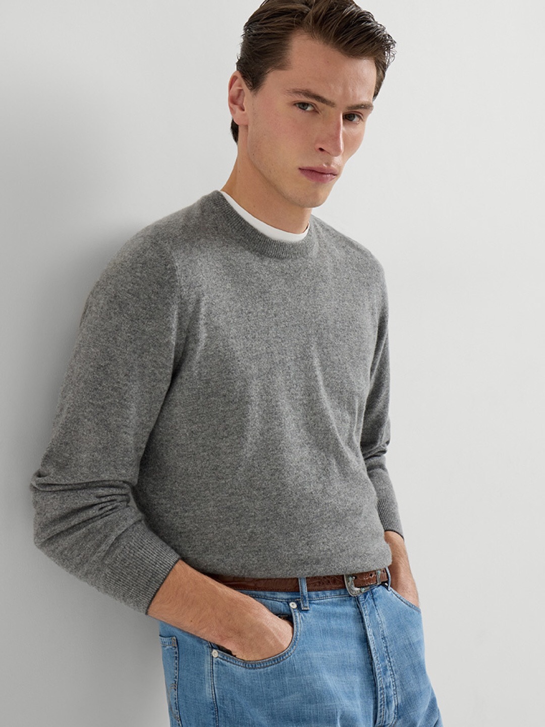 P980 Cashmere Sweater - Grey