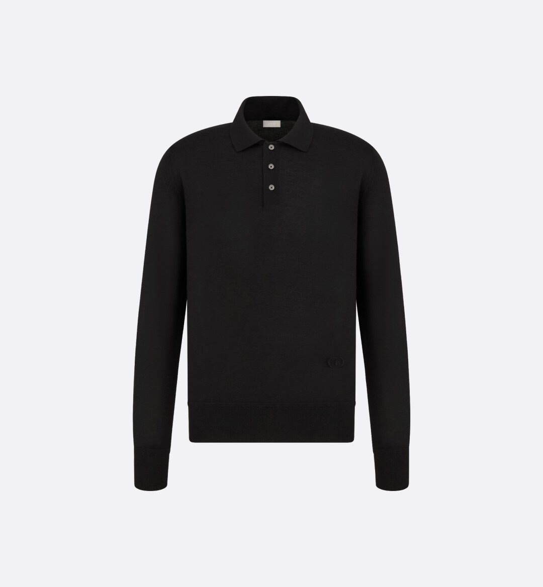 P439 CD Embroidery Cashmere Long-Sleeve Polo