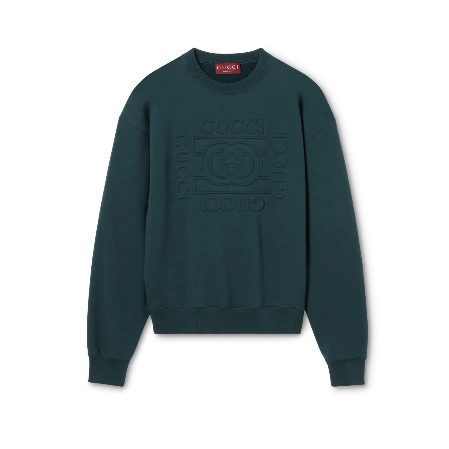 P389 Interlocking Embossed Crewneck Sweatshirt - Green