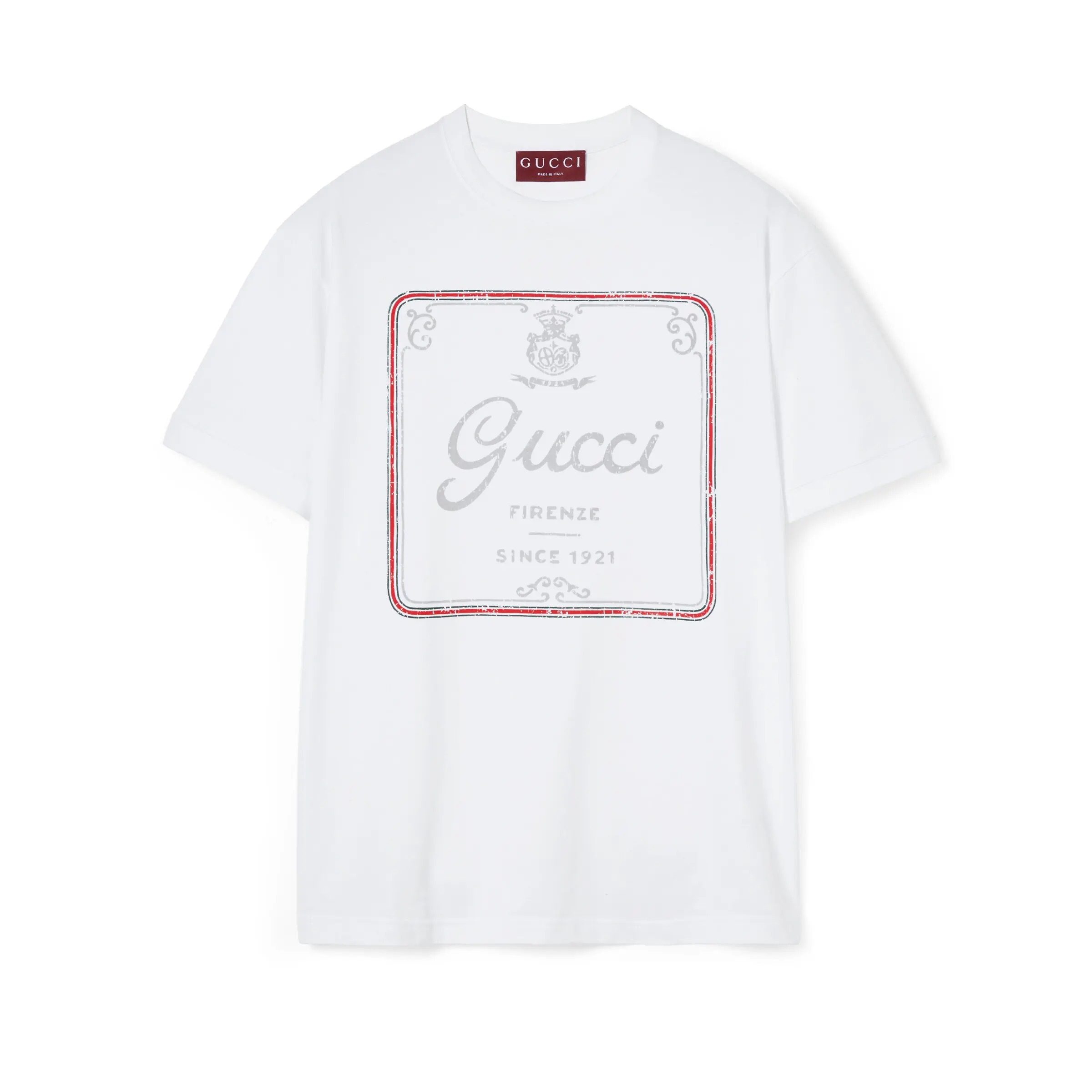 P219 1921 Block Print T-Shirt - White