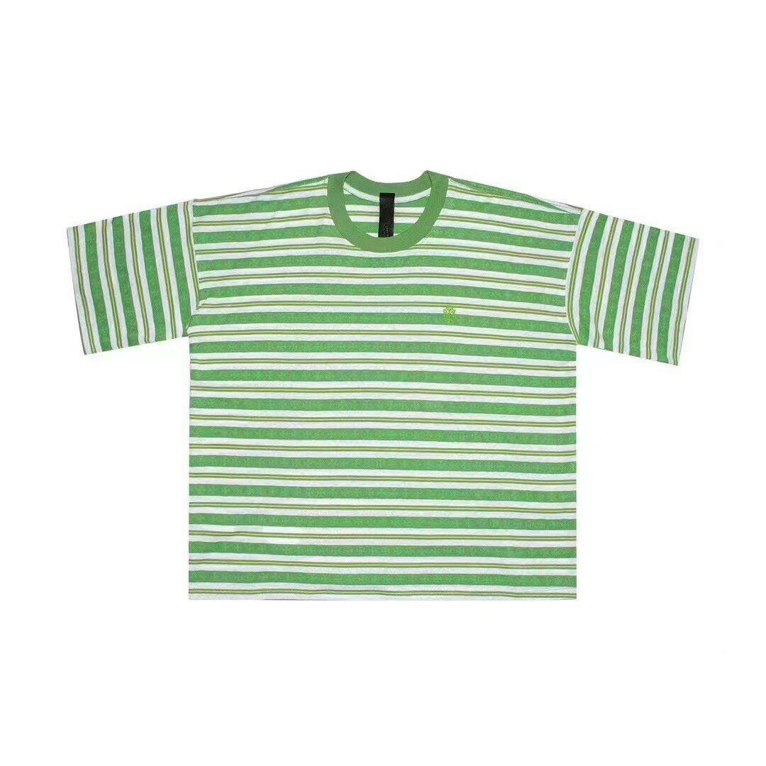 P329 Sword Embroidery Short-Sleeve Top - Green