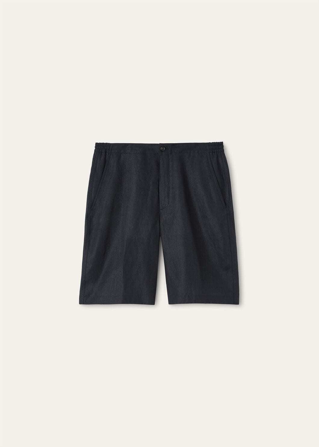 P419 Linen Shorts - Navy