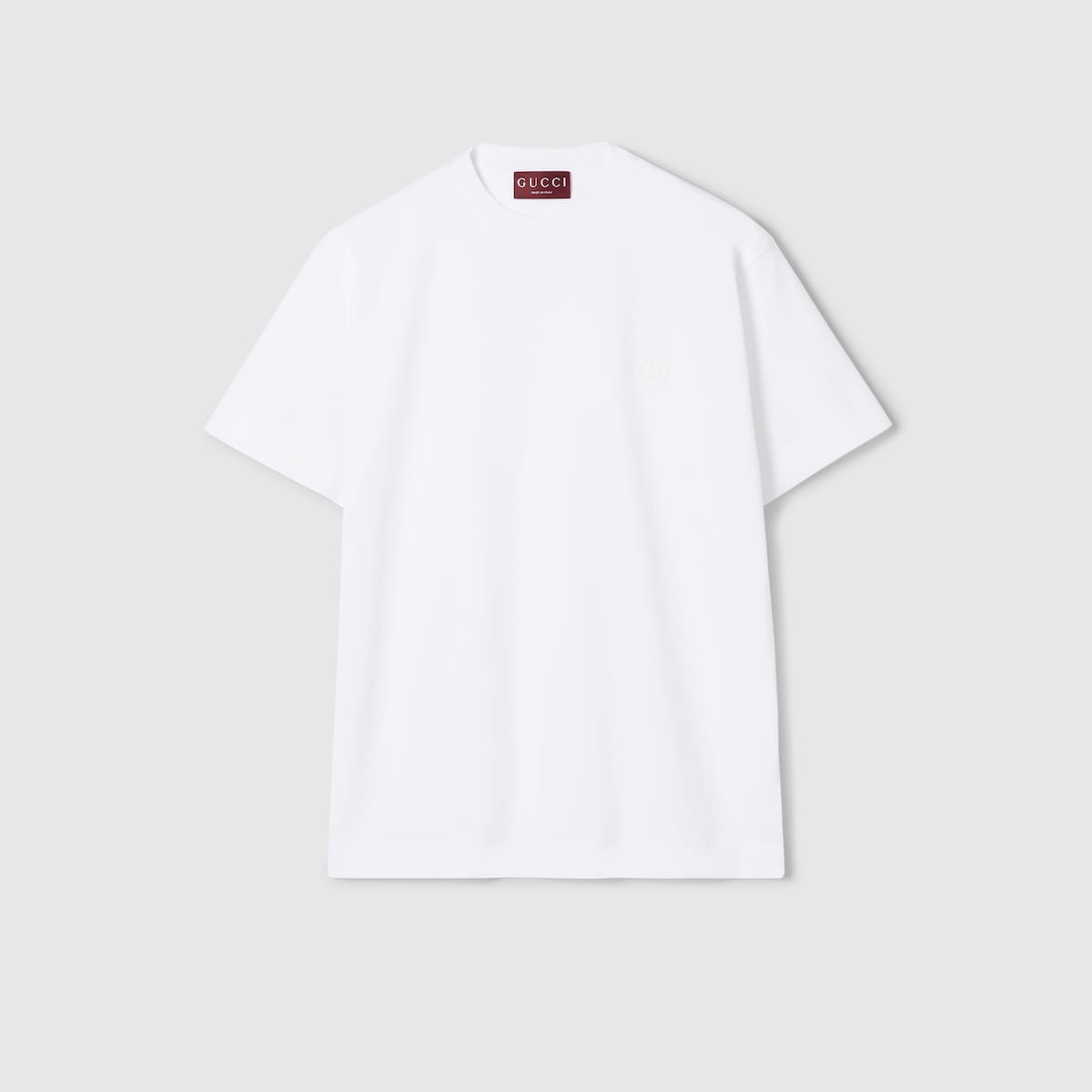 P209 Interlocking Embroidery T-Shirt - White