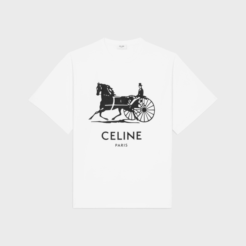 P209 Carriage Print T-Shirt - White