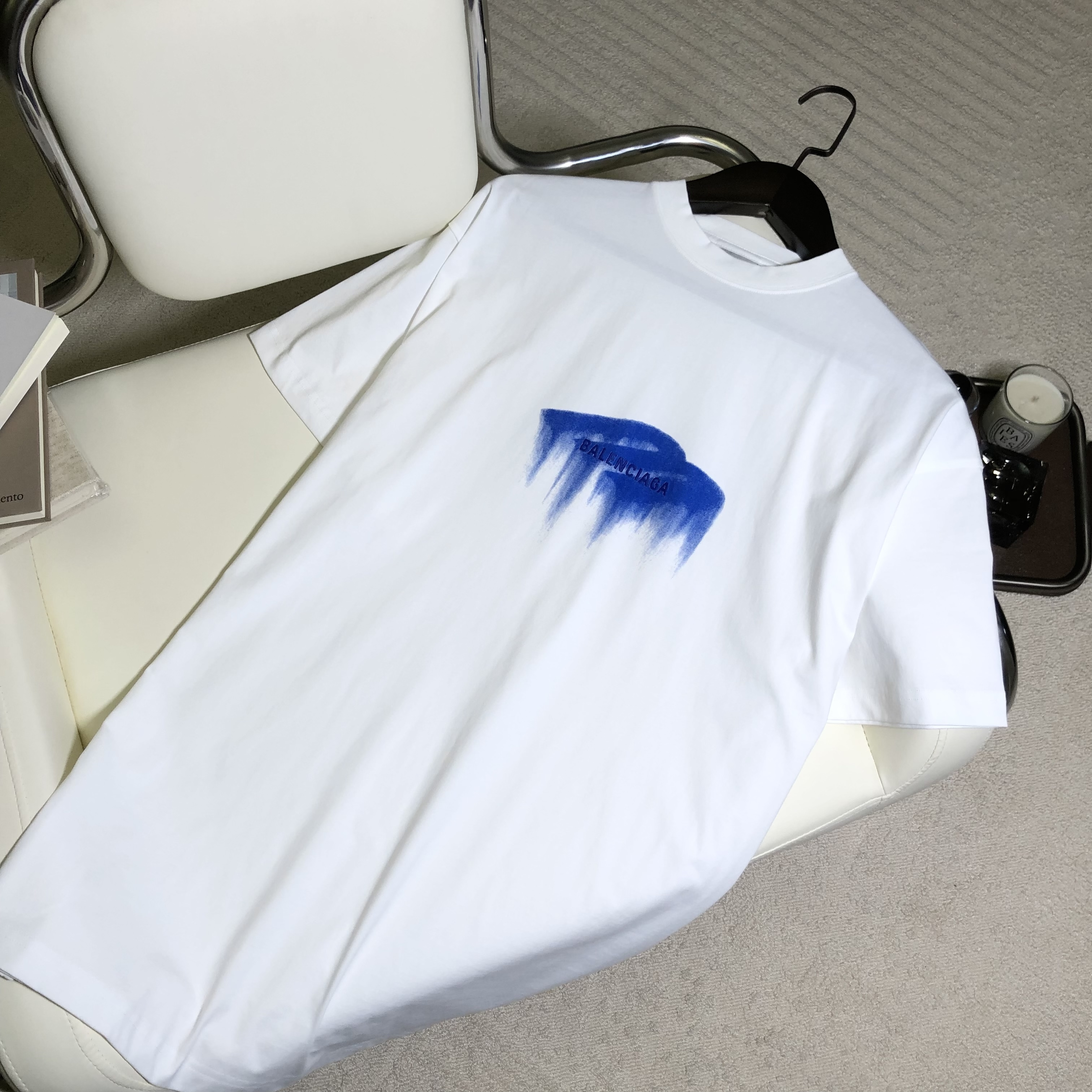 P229 3B Embroidery and Print T-Shirt - White