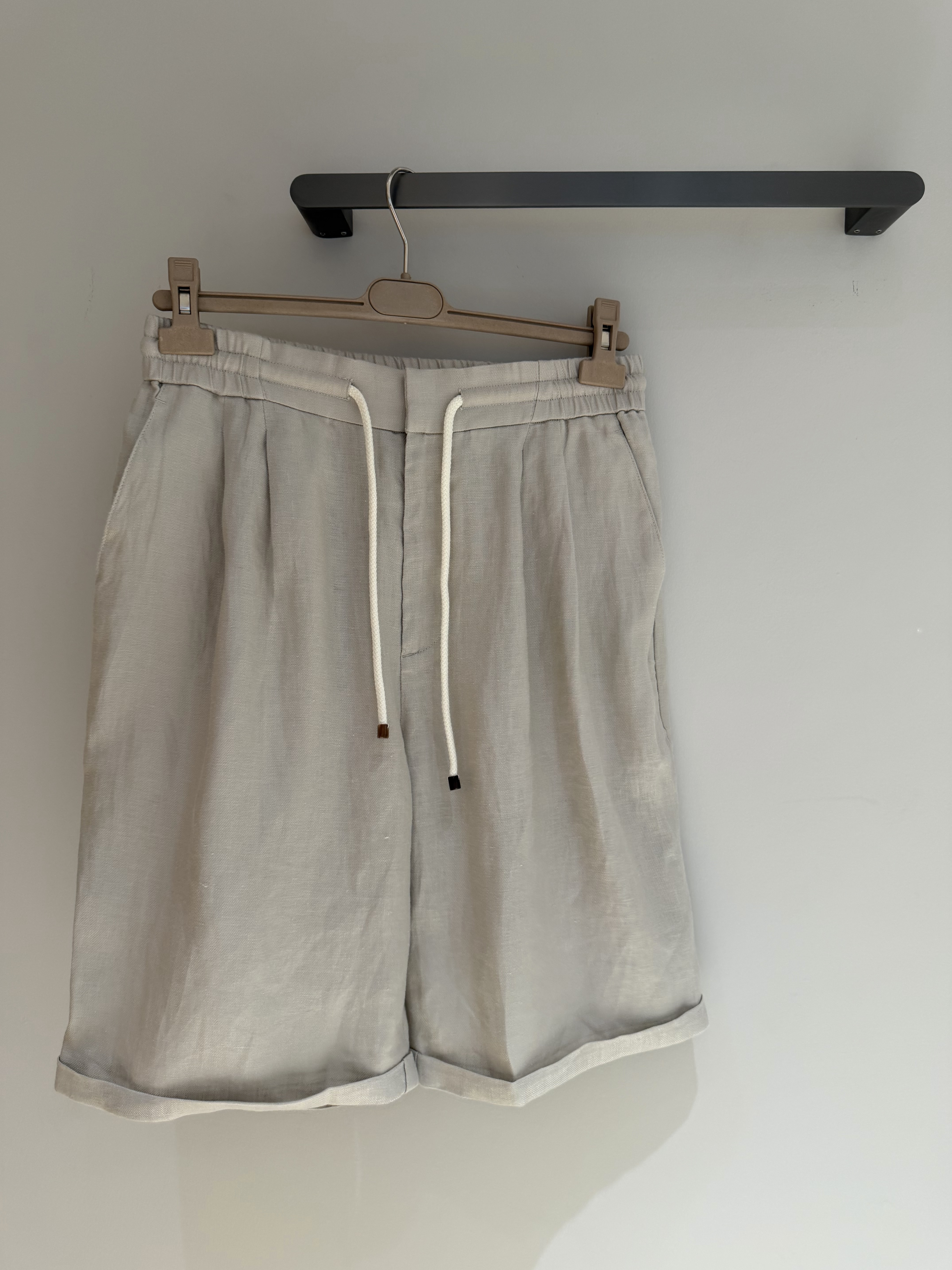 P419 Relaxed Linen Shorts - Cocoa