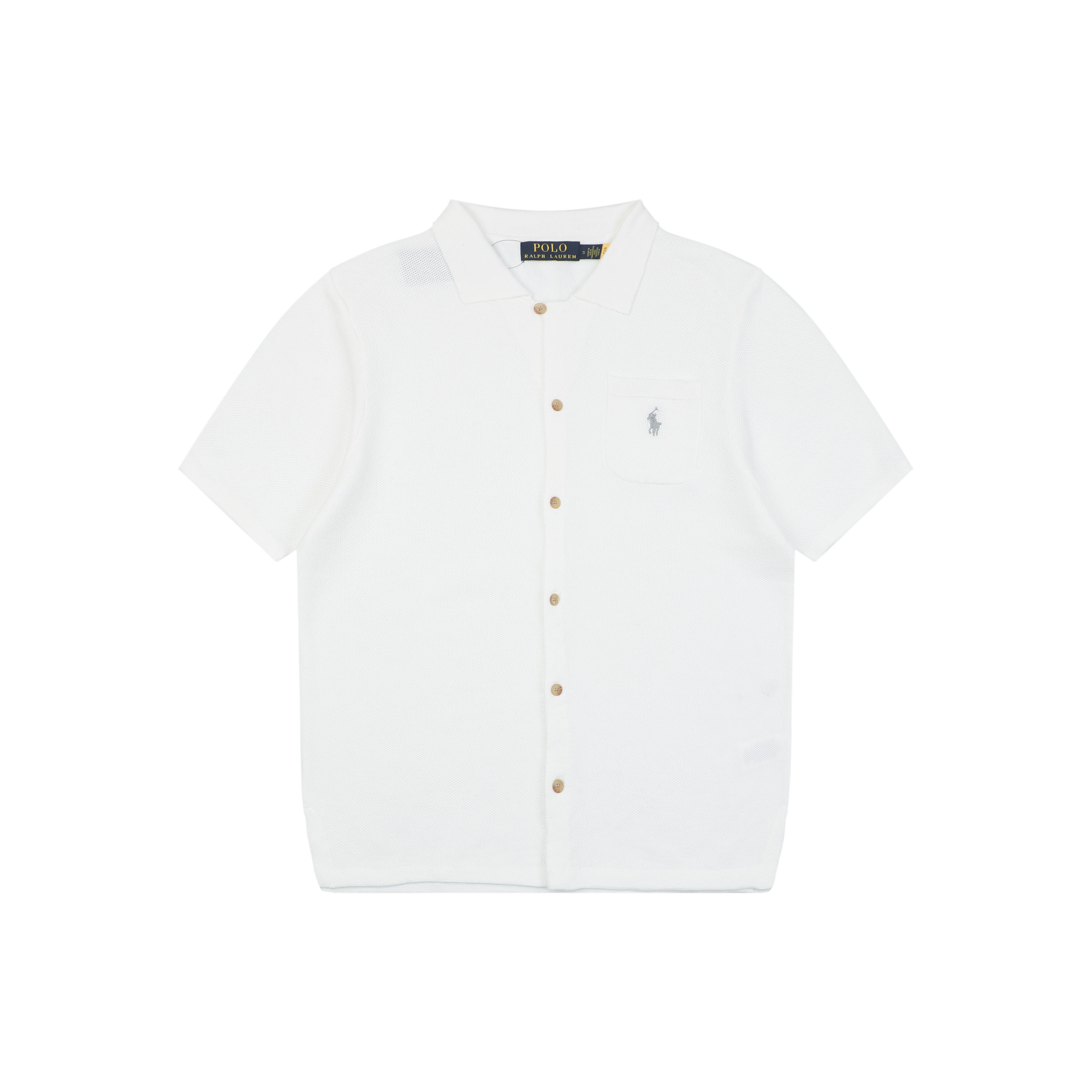 P239 Grey Pony Embroidery Polo Shirt - White