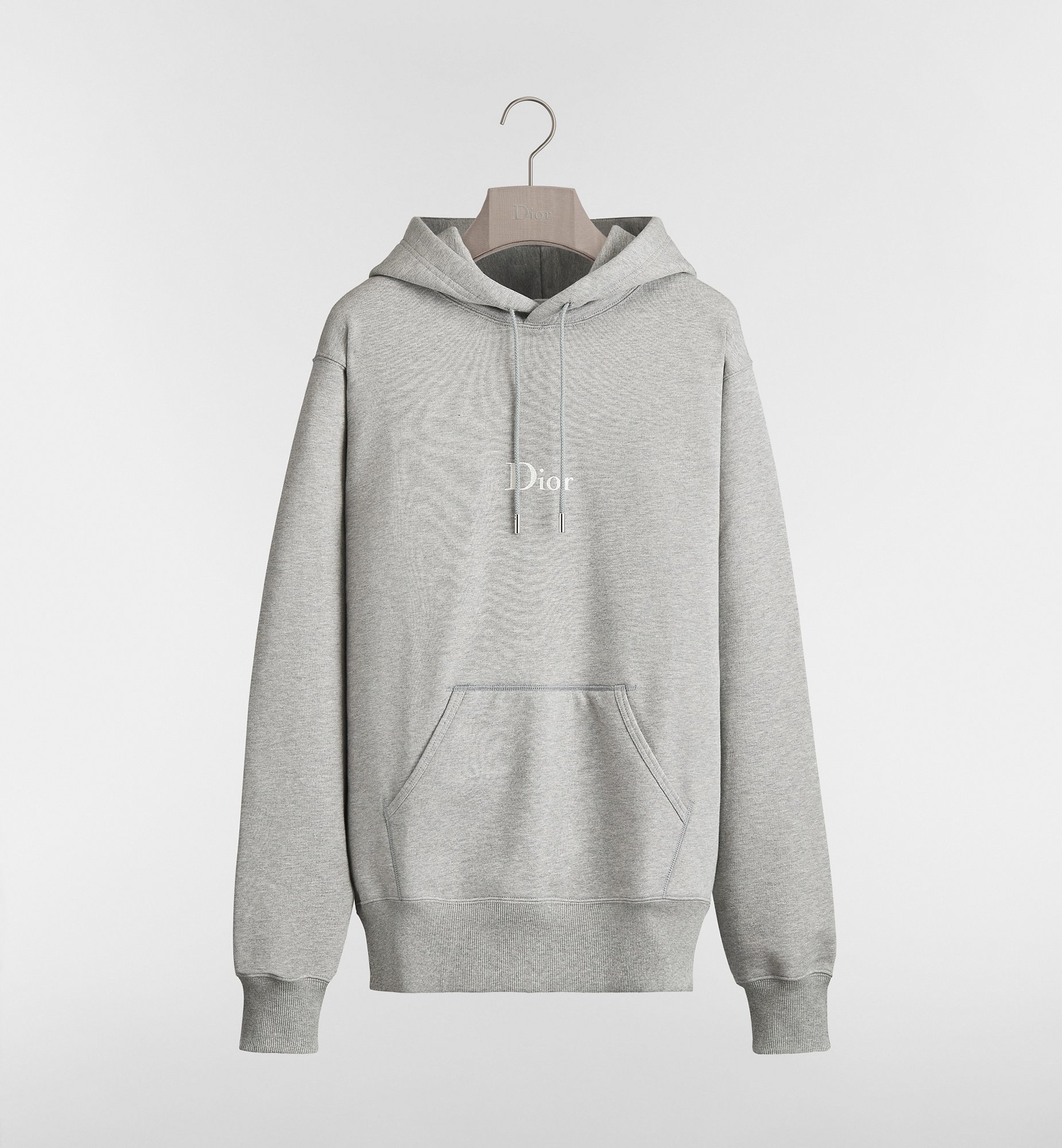 P369 DR Letter Embroidery Hoodie - Grey