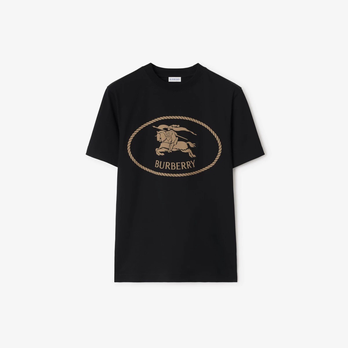 P229 Gold Horse Print T-Shirt - Black