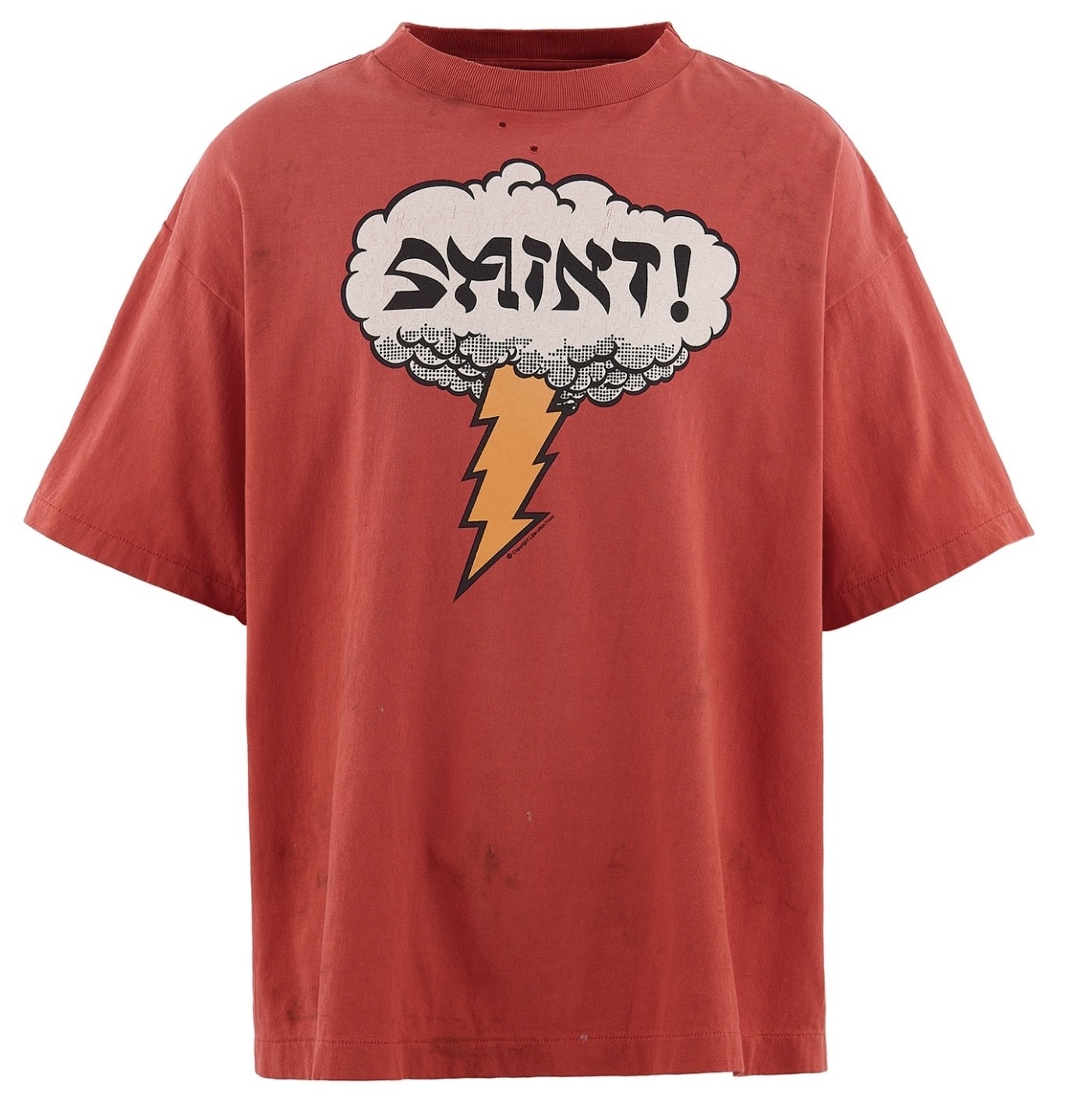 P199 Lightning Cloud Distressed-Wash T-Shirt