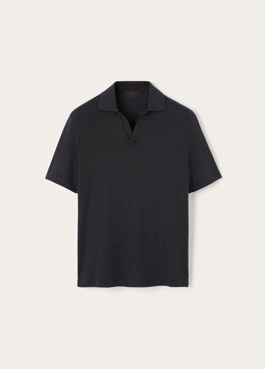 P449 Silk-Cotton Knit Polo - Navy