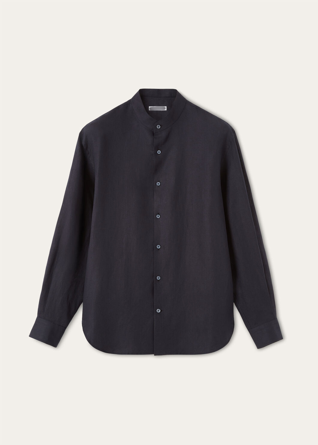 P449 Crewneck Linen Shirt - Navy