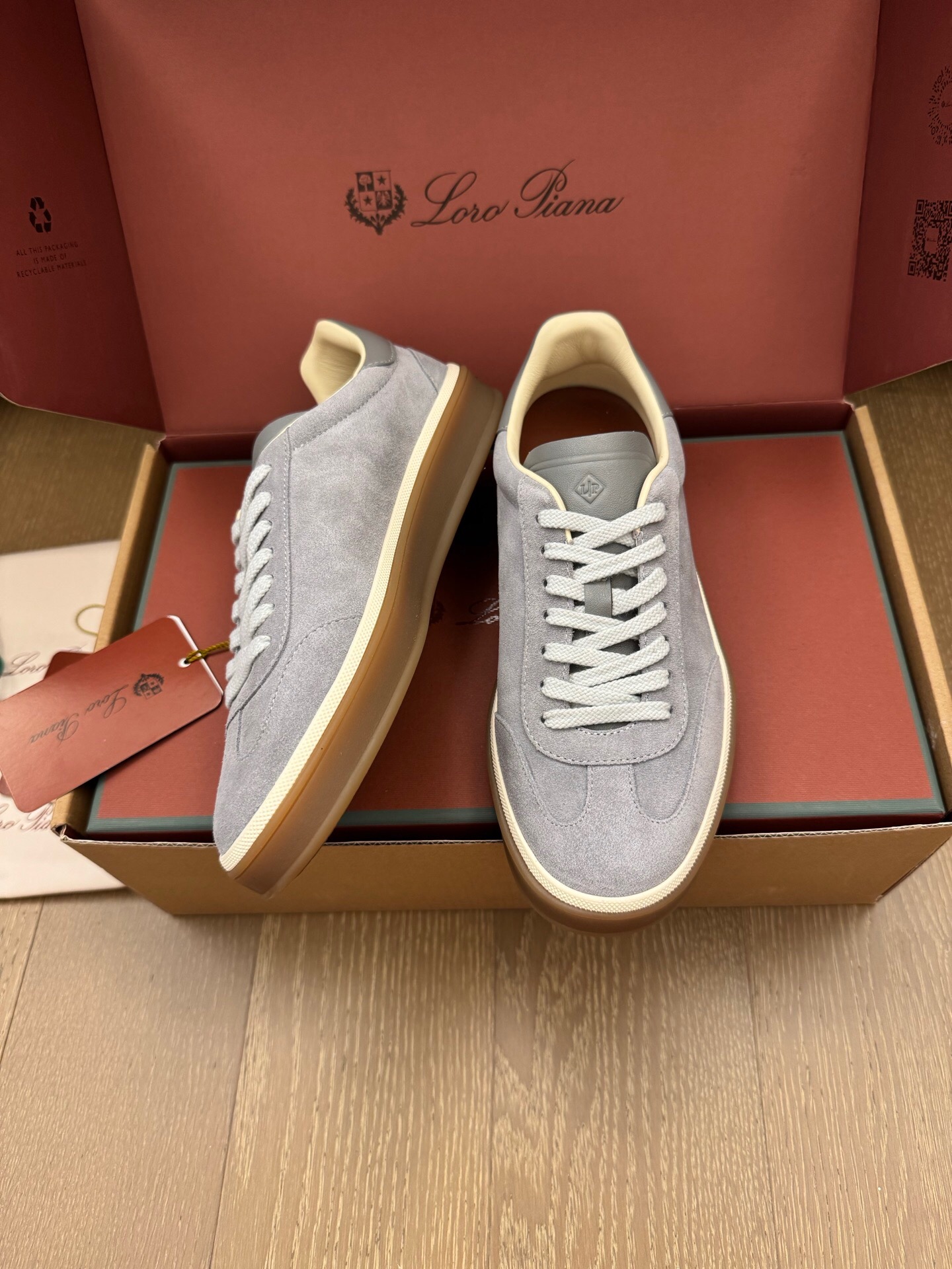 P619 LP German Trainer-Style Sneakers - Smoky Grey