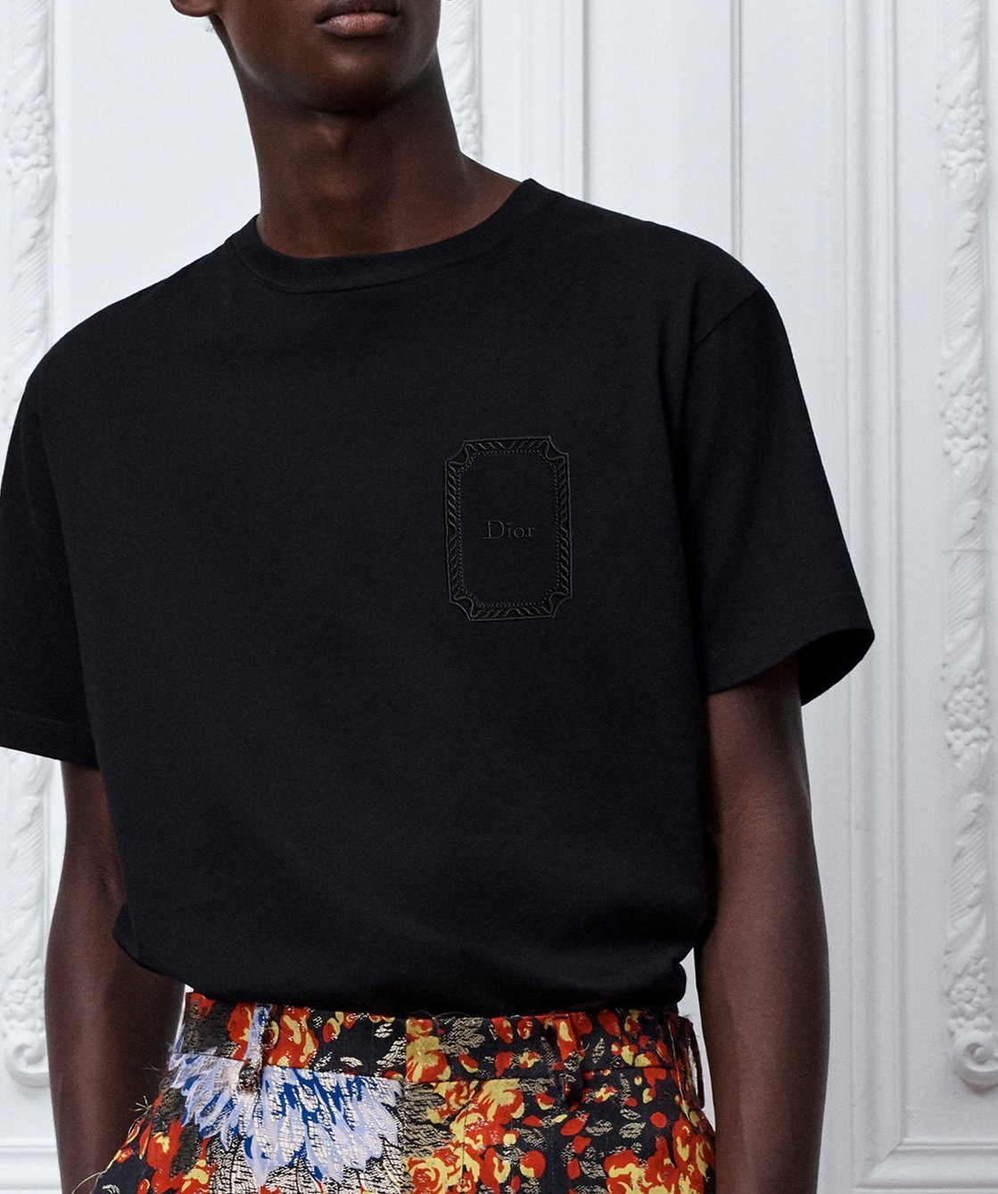 P219 Square Embroidered T-shirt Black
