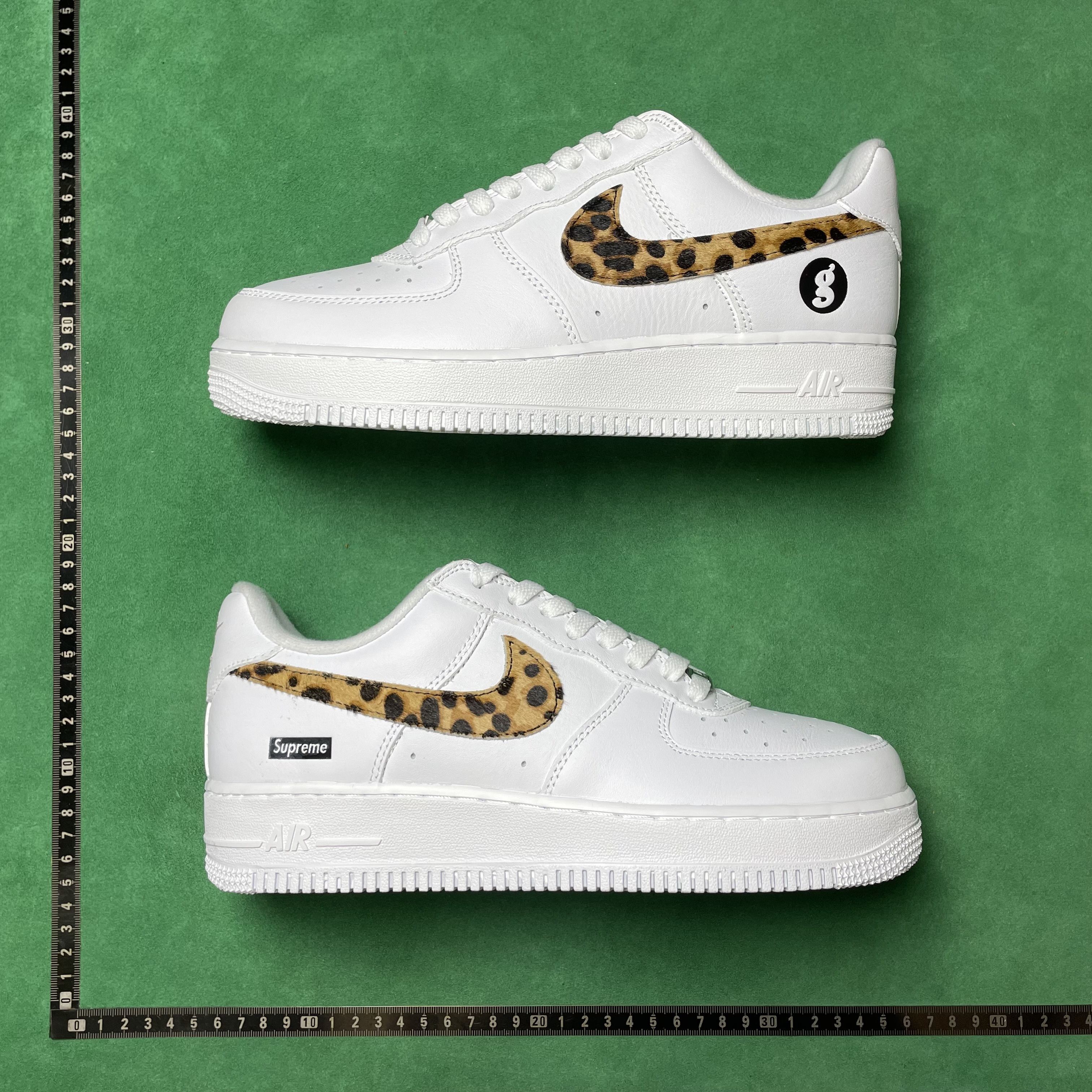 26＄DC  Batch Supreme x GOODENOUGH x Nike Air Force 1 Low SP三方联名 豹纹 舒适百搭 耐磨 低帮 板鞋 男女同款 白色 · image 19
