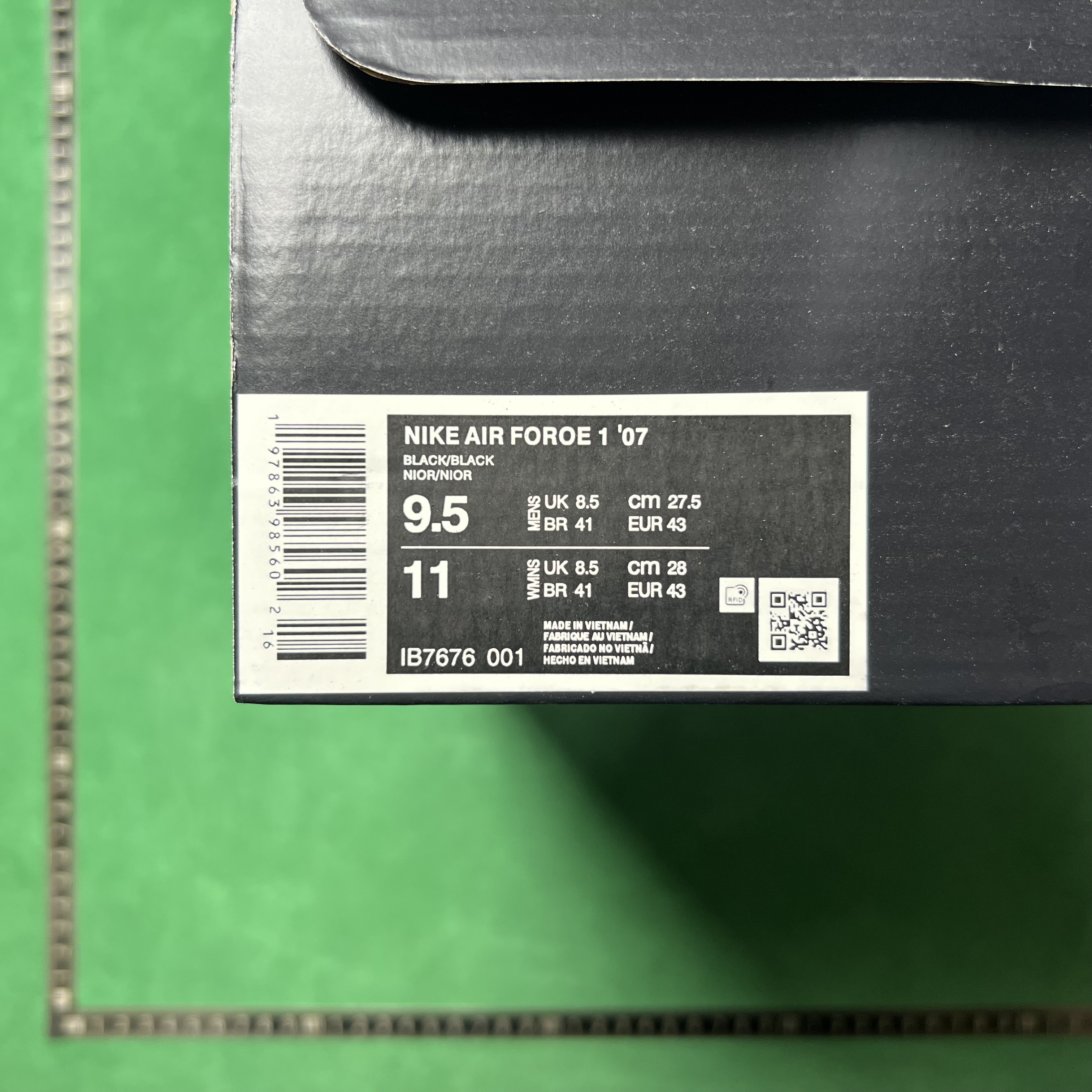22$ DC Batch Nike Air Force 1 时尚舒适 防滑耐磨 低帮 板鞋 男女同款 黑色 ZL#1.5 · image 16