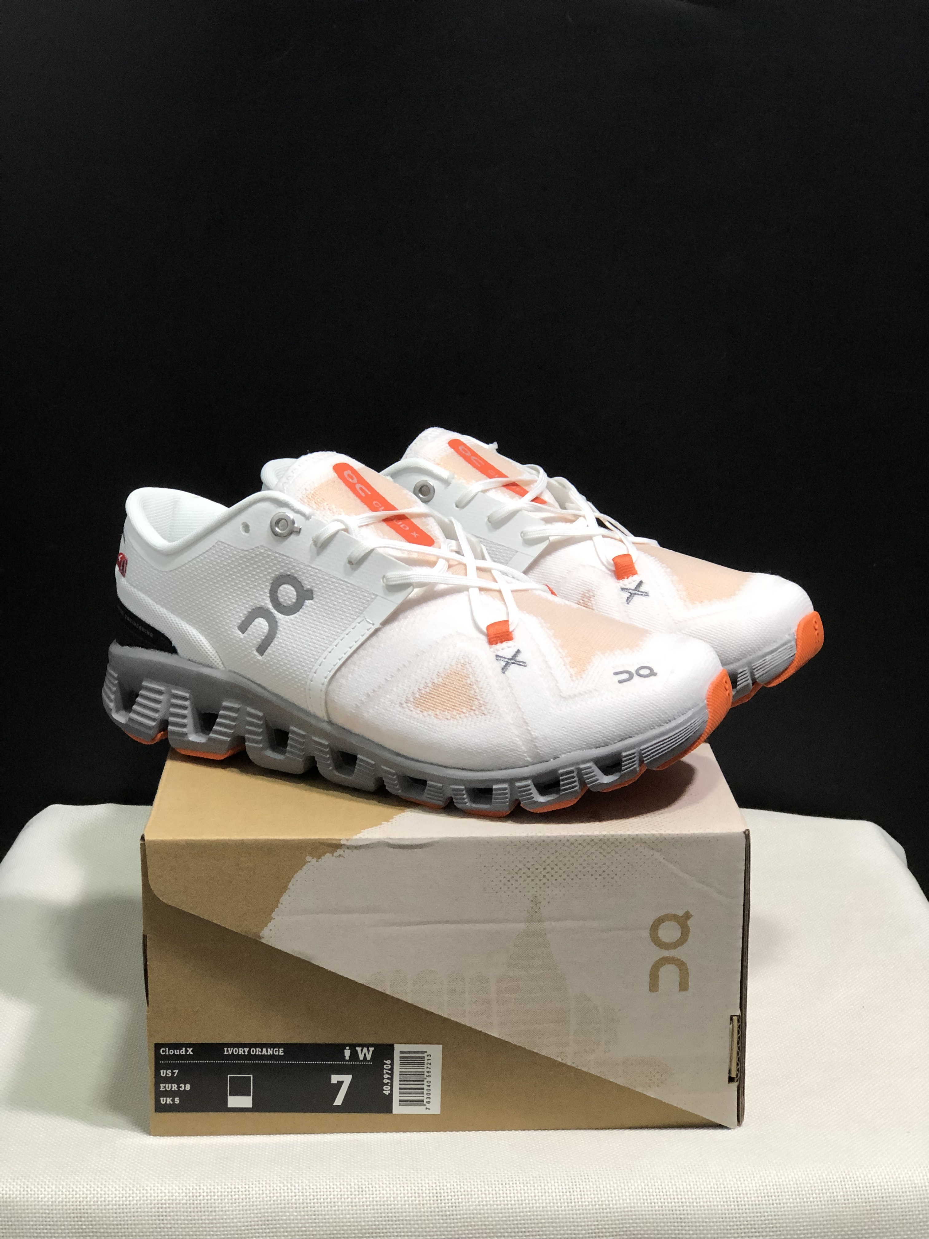 On Cloud X3 Running Shoes - Ivory White/Grey - Size 36–45