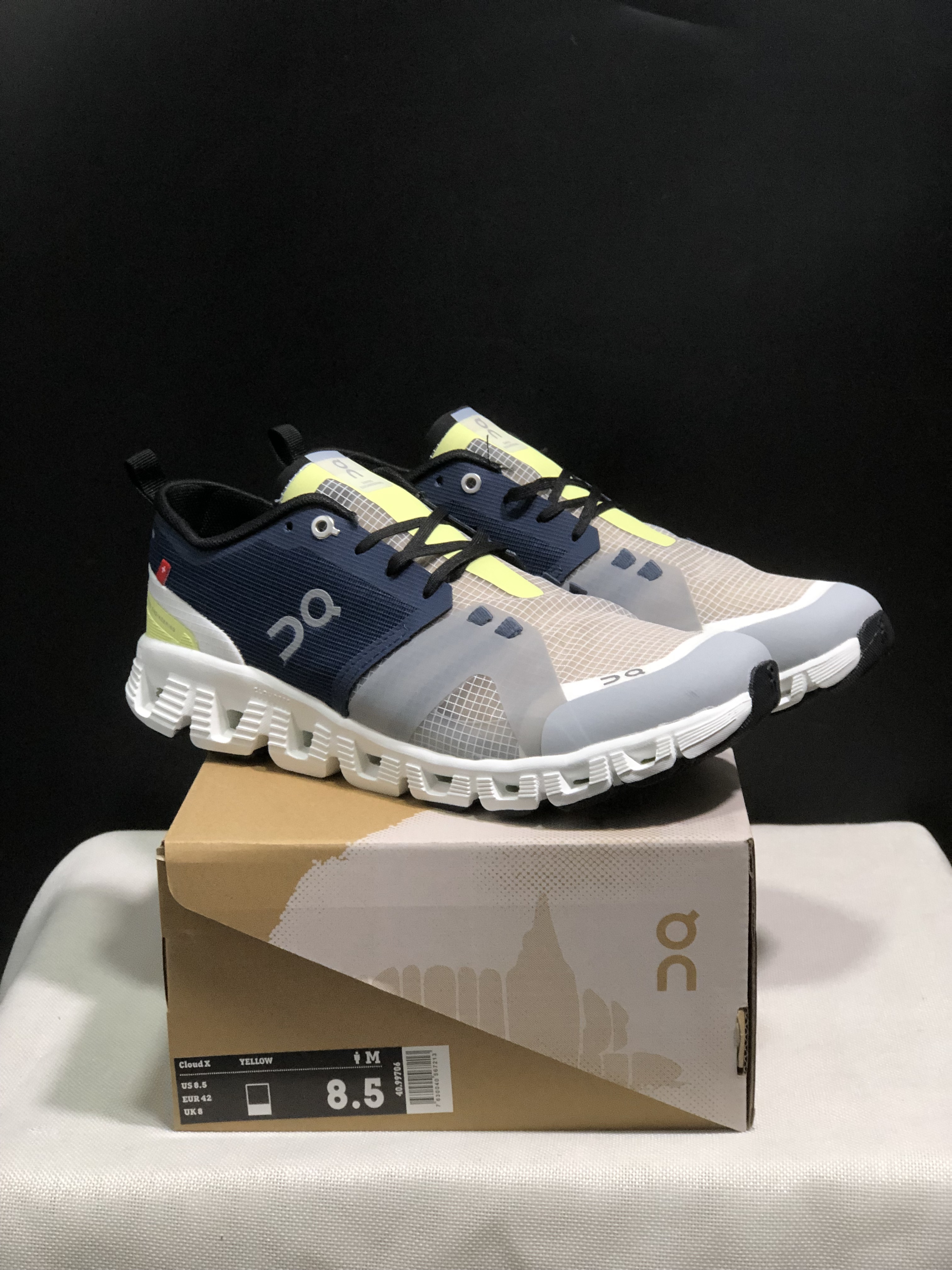 On Cloud X Shift - Grey/Blue - Size 36–45