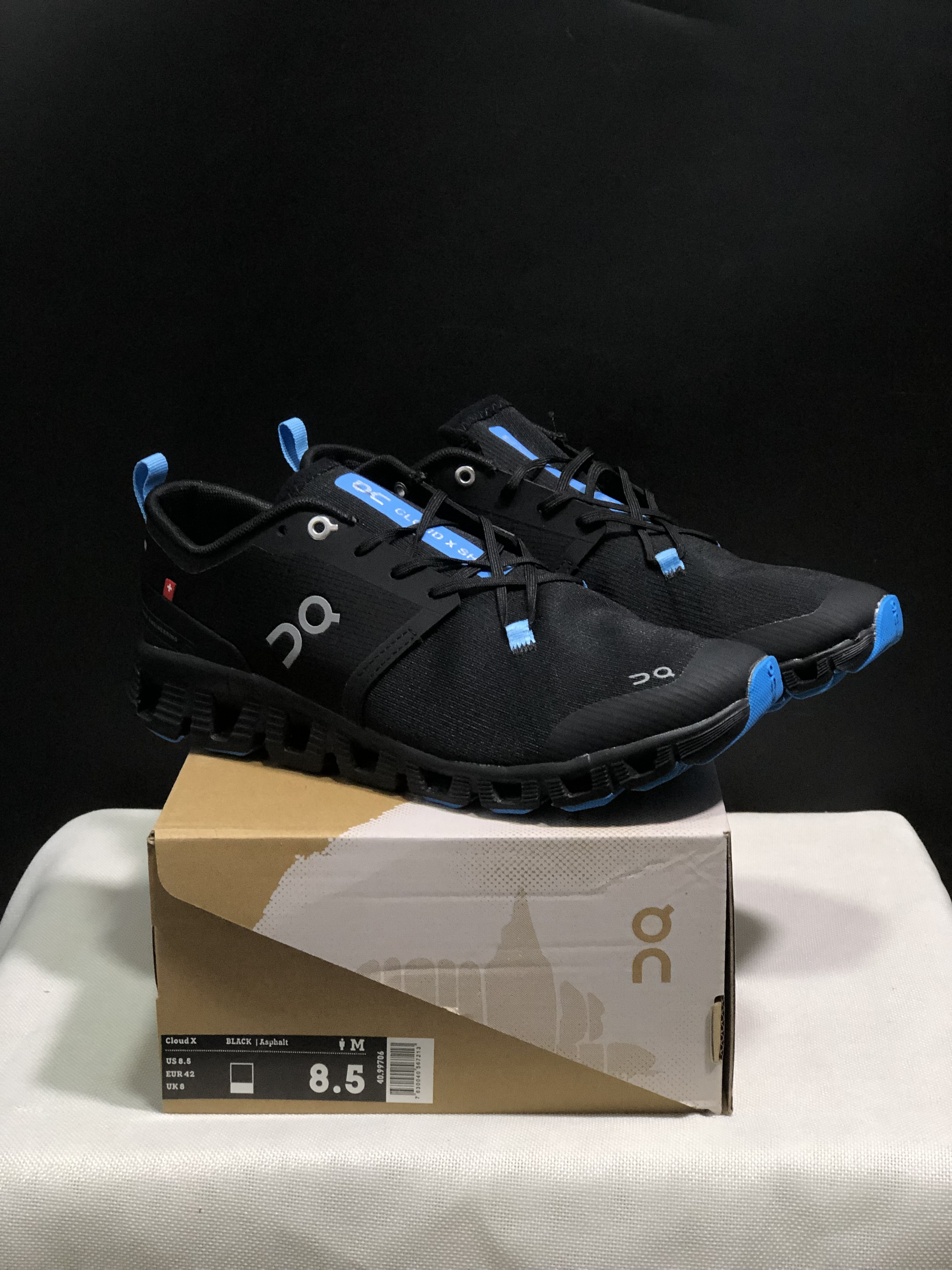 On Cloud X3 Shift Running Shoes - Black/Blue - Size 36–45