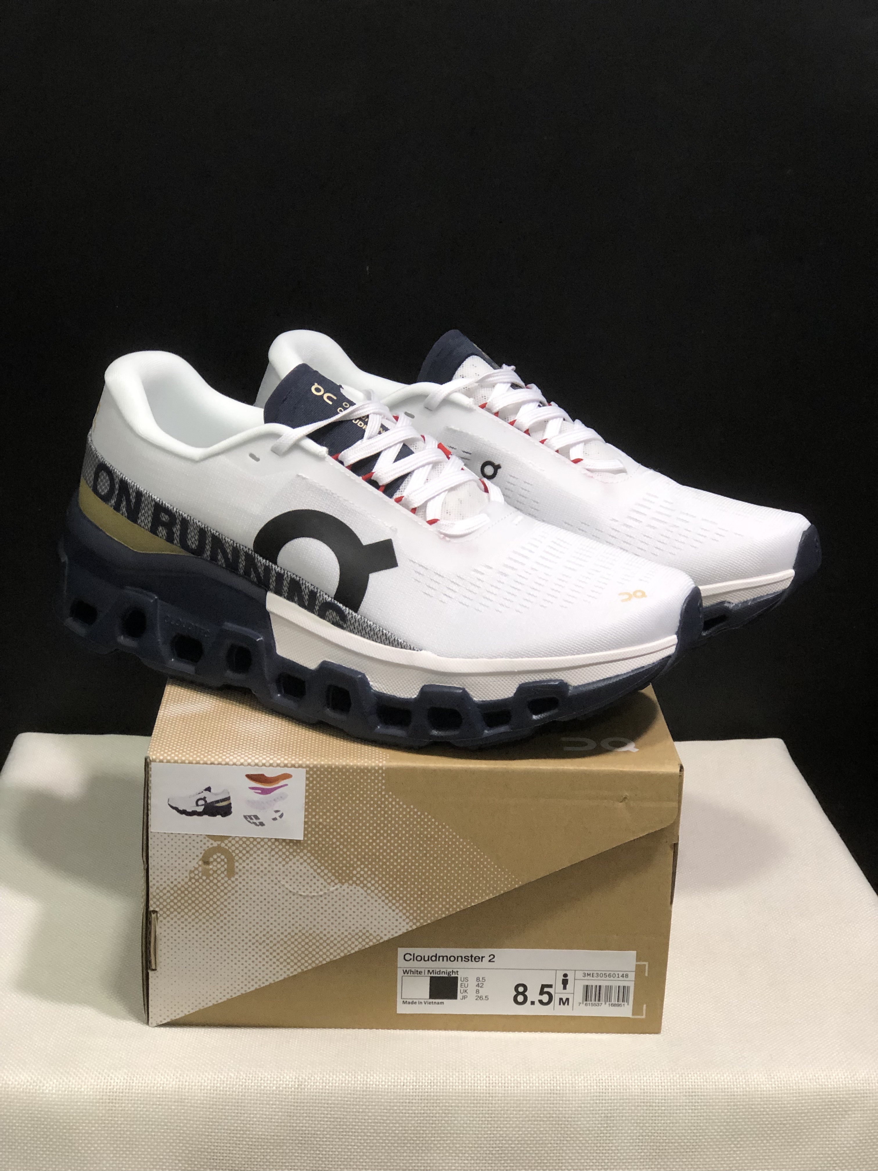 Cloudmonster 2 - White/Champagne - Size 36–45