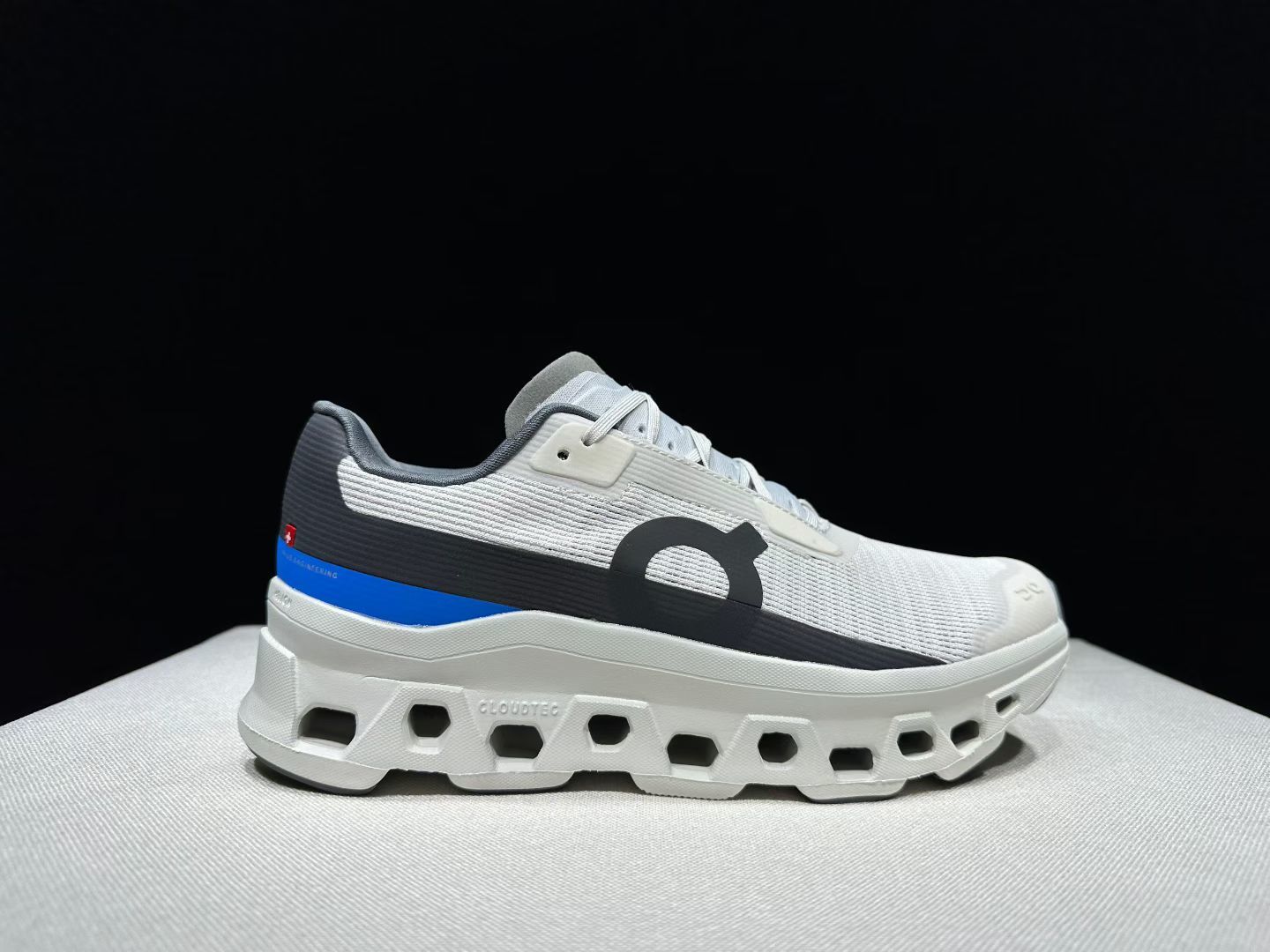 On Cloudmonster Void - Mist Grey/White/Blue - Size 36–45