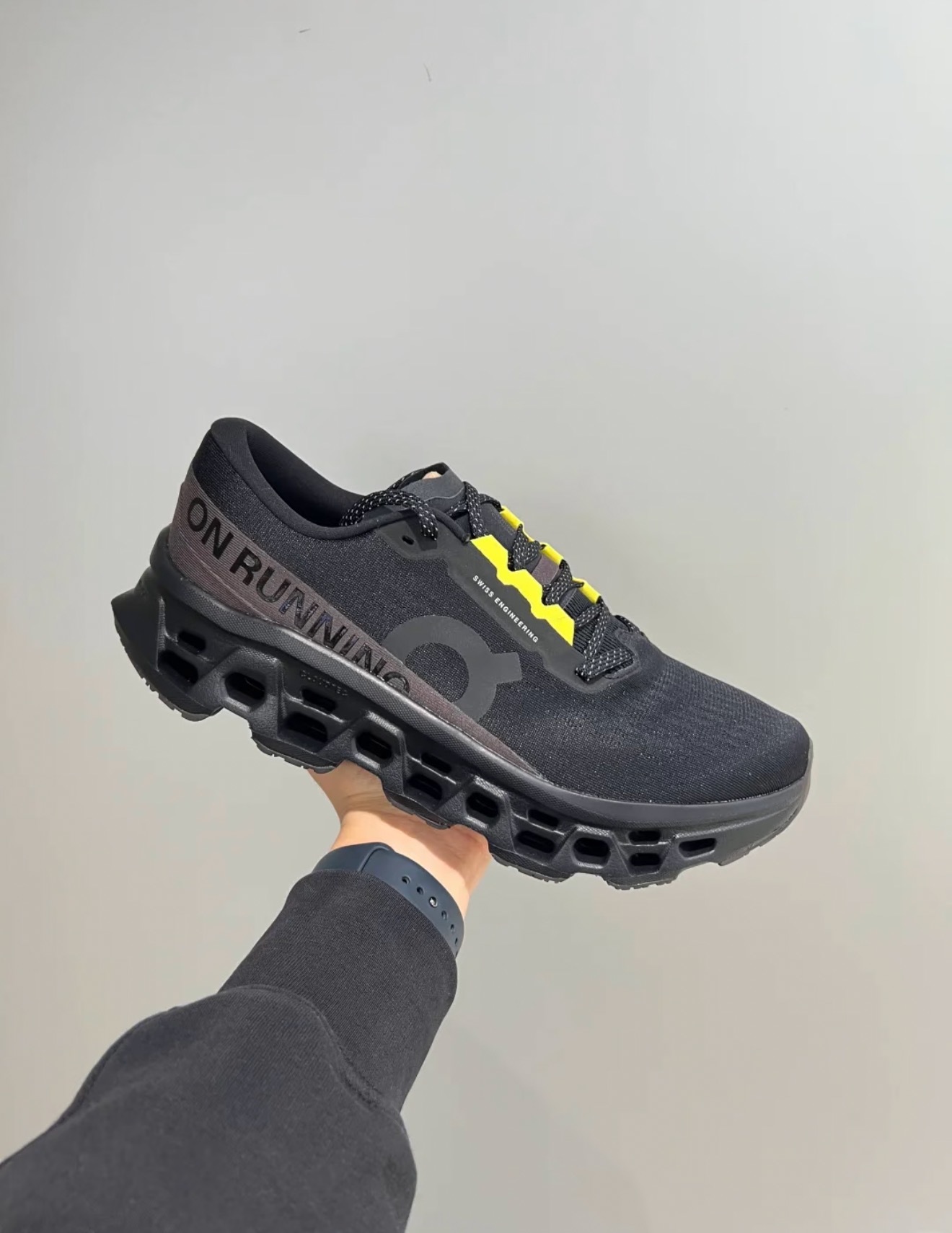 On Cloudmonster 3 - Black/Yellow - Size 36–45